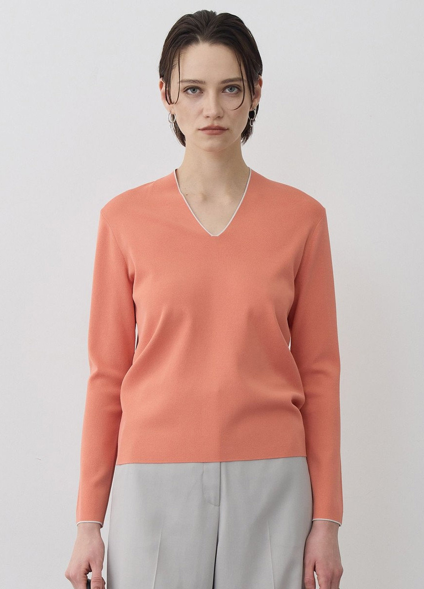 定番彈性針織長袖上衣